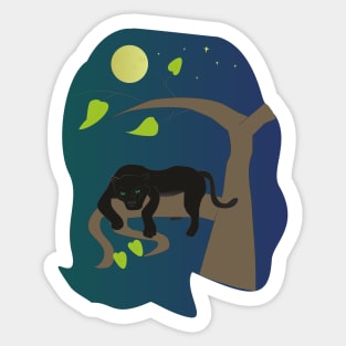 panther on a tree Sticker